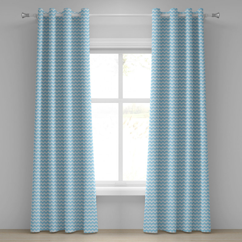 Sateen Blackout Curtain Pair, 50" W x 72" L, Blue