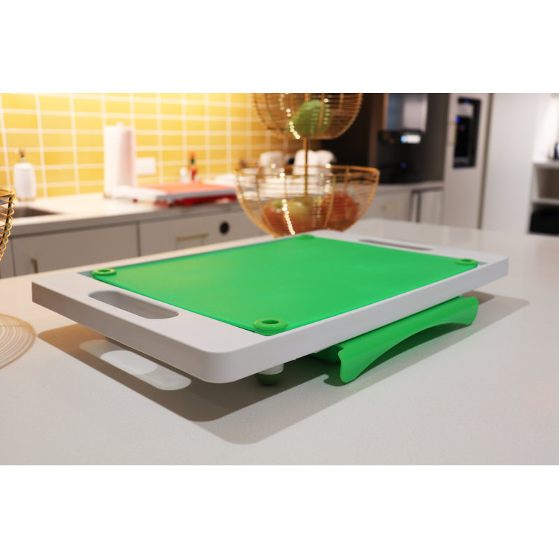Planche à découper Karving King Platsic Dripless, Vert