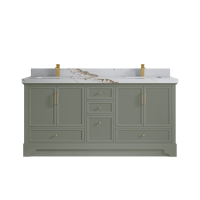 Alys 72'' Double Bathroom Vanity Set (Knobs Option)