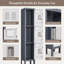 【Casier en acier à 3 niveaux Cabinet Armoire de rangement de 12 po de large avec ventilation, crochets muraux et de plafond, 44 lb par tablette, pour la maison, le garage, le bureau et la salle de gym (gris / bleu / jaune clair)-71601753