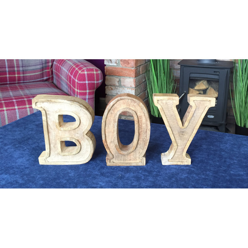 Maegan Text & Numbers Letter Block