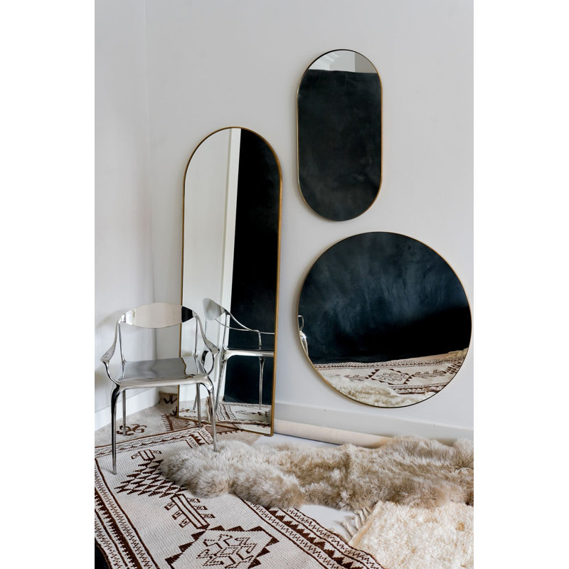 Ringo Oval Brass Mirror