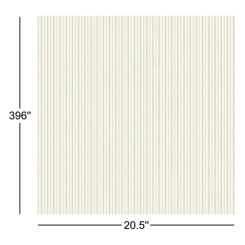 French Ticking Wallpaper, Light Blue