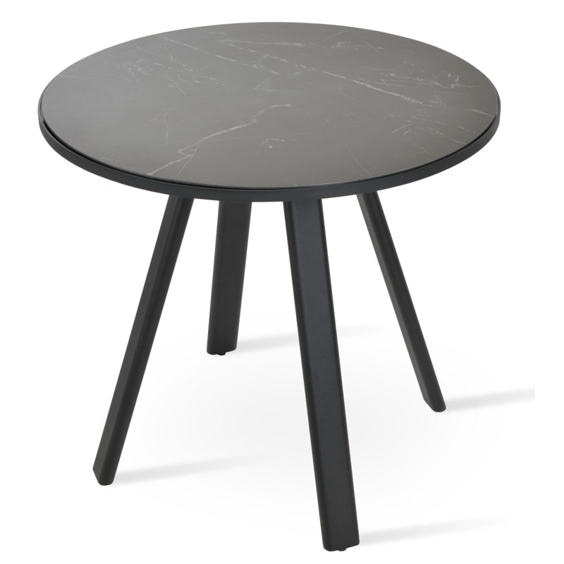 Table de salle à manger Denver, Noir, noir, noir, noir, L 32 po x l 32 po, Noir, noir, noir, noir