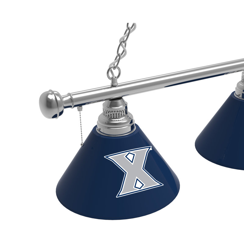 3 - Light Pool Table Lights Pendant, Chrome, Xavier Musketeers
