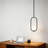 2-Pack Modern Black Oval Opal Glass Pendant Lights – Adjustable Height Hardwired Ceiling Fixture for Kitchen Island, Dining Room & Bedroom-1316278633-1316754526