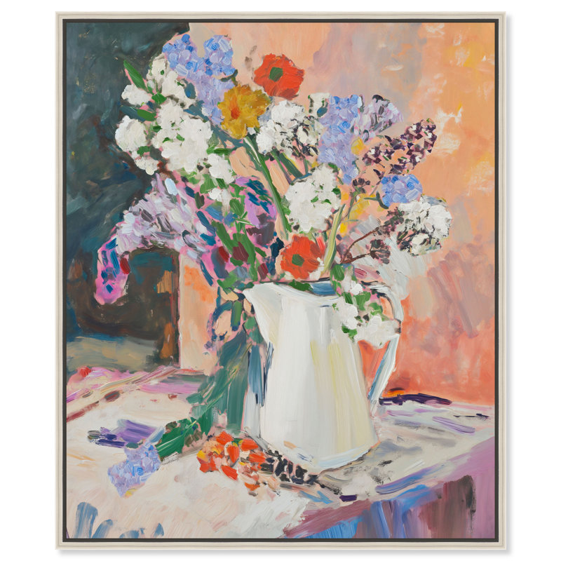 Ridgeway Still Life Lilac Canvas Floral & Botanical Print by Oliver Gal, Black Frame, 16 x 20, 31"H x 25"W, Silver Frame