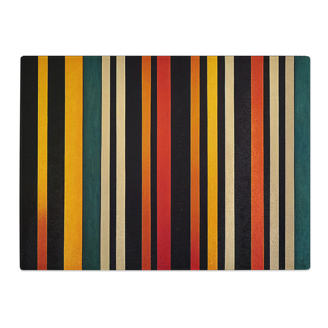 Striped Abstract Art Vol.2  Glass Chopping Board