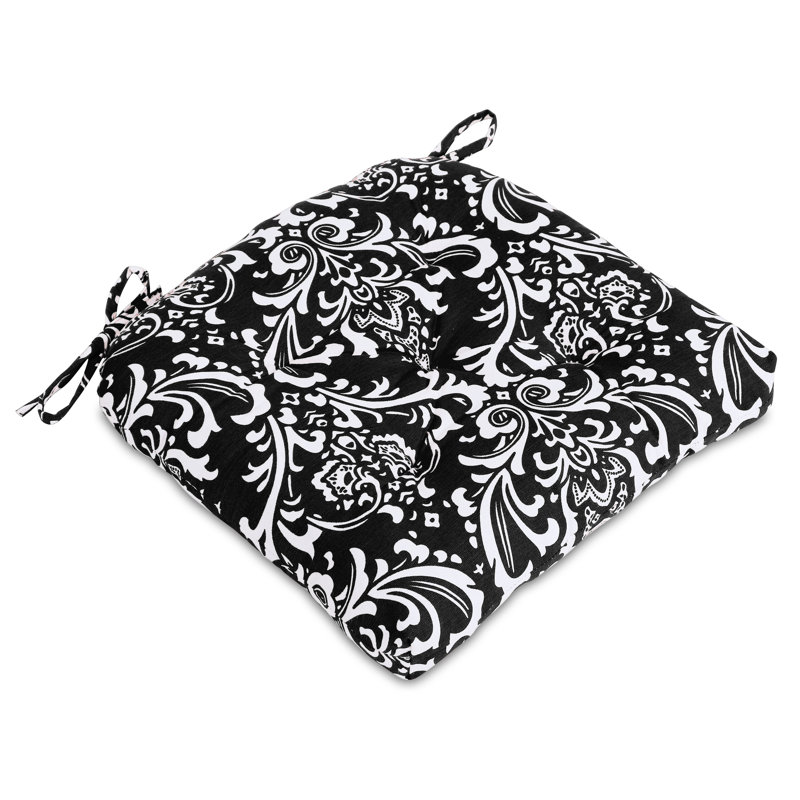 Outdoor 3'' Dining Chair Seat Cushion, Black