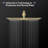 16 Inch Rain Shower Head High Flow Stainless Steel Square Rainfall Shower Head High Pressure Design-103120344