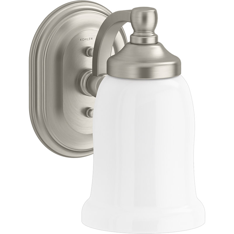 Applique murale d'intérieur pour salle de bain 1 lumière Bancroft, positionnée vers le haut ou vers le bas, homologuée UL