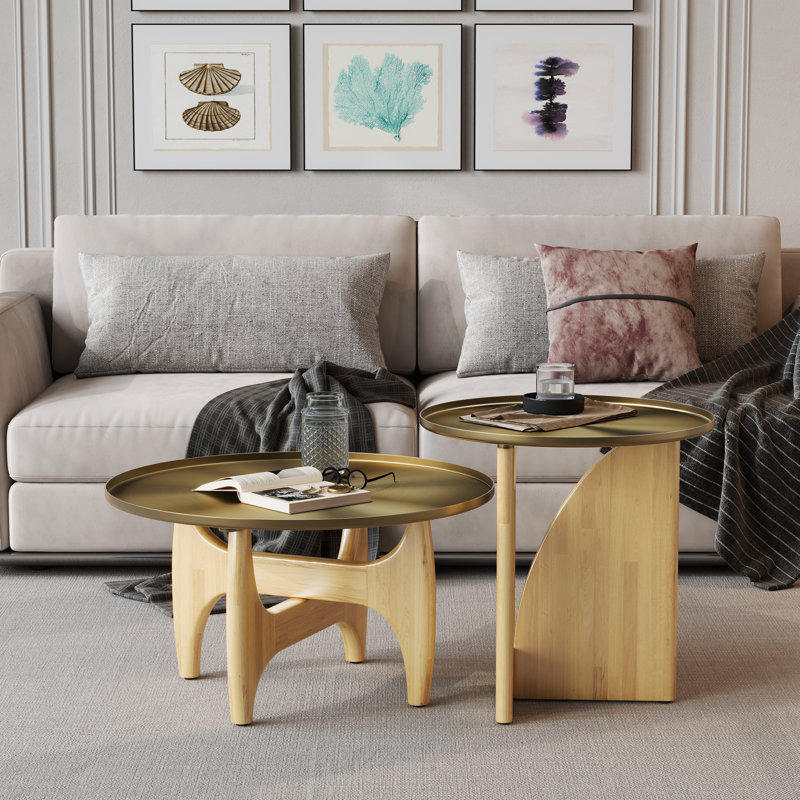 Table de bout ronde en bois, Bois