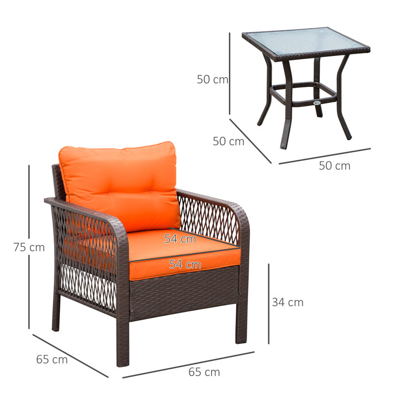 Zolotas Rattan Bistro Set