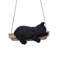  Suspended Cub Serenity: Striking Black Hanging Bear Polyresin Figurine