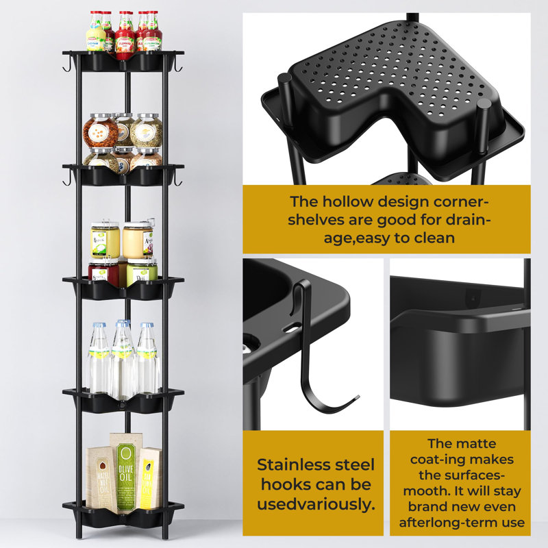 Freestanding Shower Caddy, Black