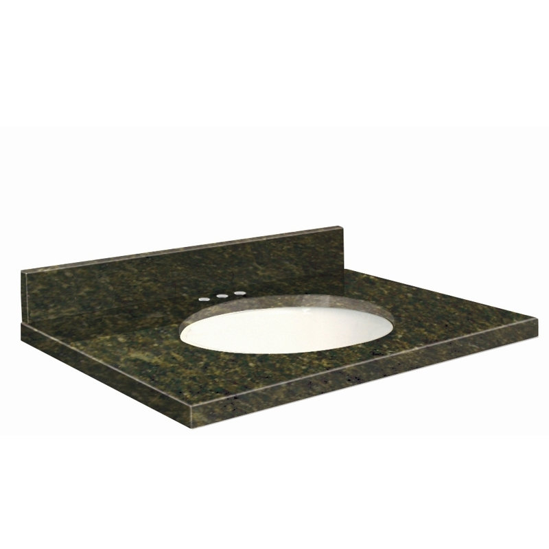 Transolid 31-in Uba Verde Granite Bathroom Vanity Top Transolid 31-in Uba Verde Granite Bathroom Vanity Top