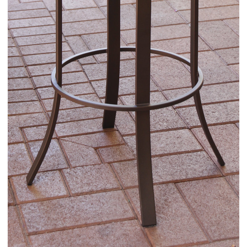 Tabouret de bar avec coussin Amareona, Chêne Dupione, 30 po