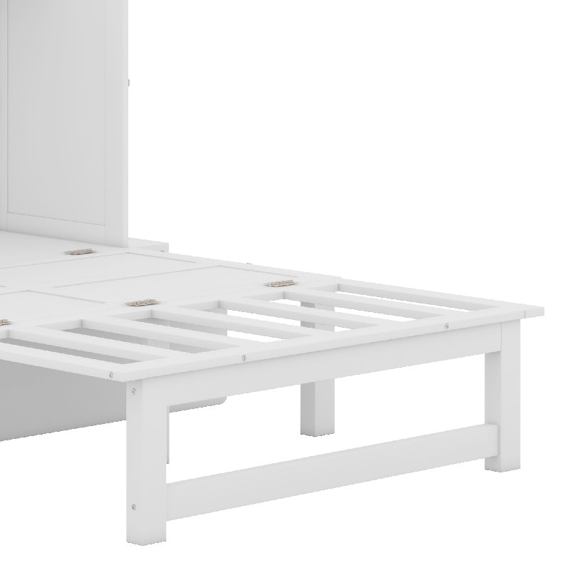 Lit escamotable avec port USB, Blanc