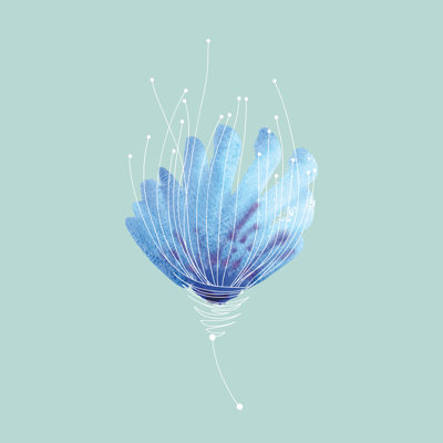 Fleur abstraite - impression sur toile