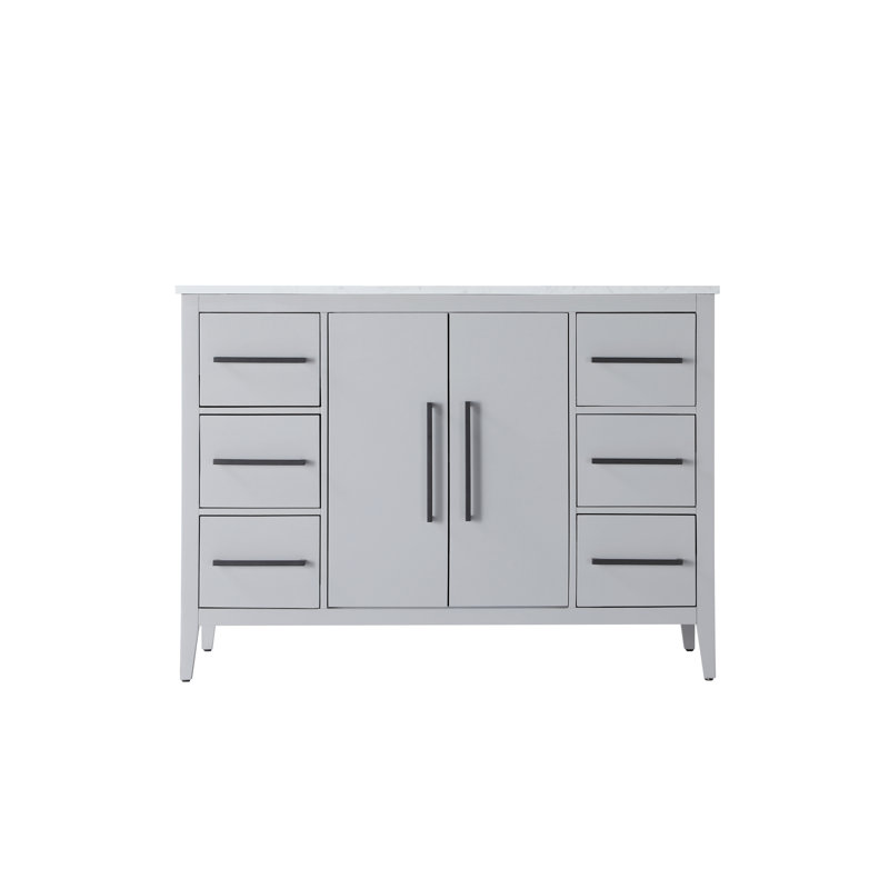 48 Inch Single Bathroom Vanity, Gray