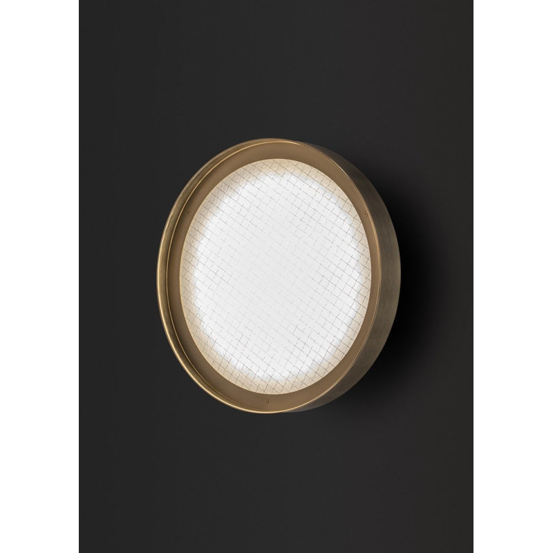 Berlin 2 - Light LED Flush Mounted Sconce, 15.7" H x 15.7" W x 4.3" D