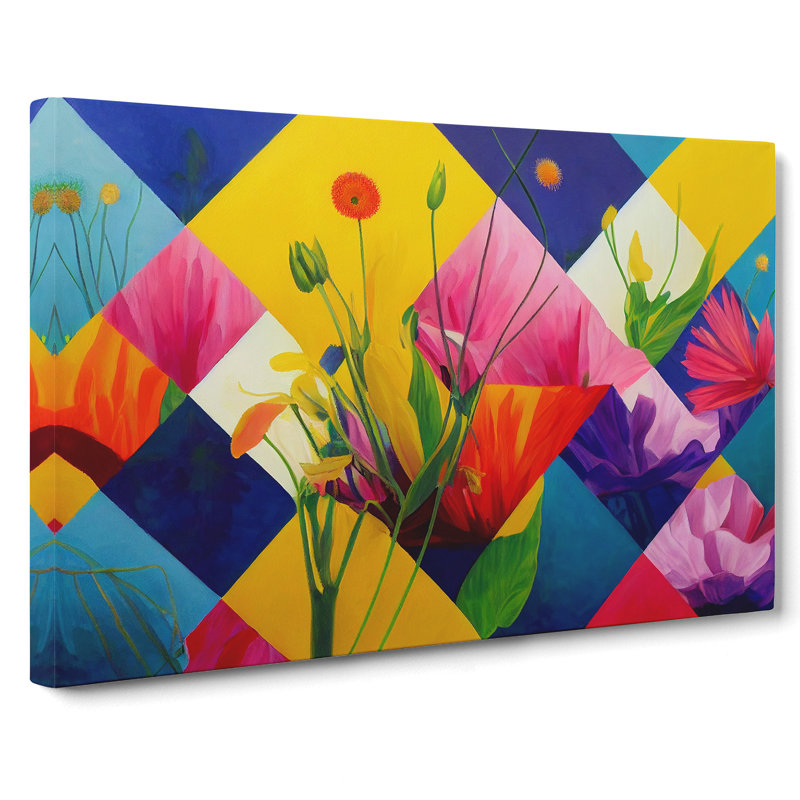 Abstract Wildflowers - Wrapped Canvas, 35cm H x 50cm W x 3cm D