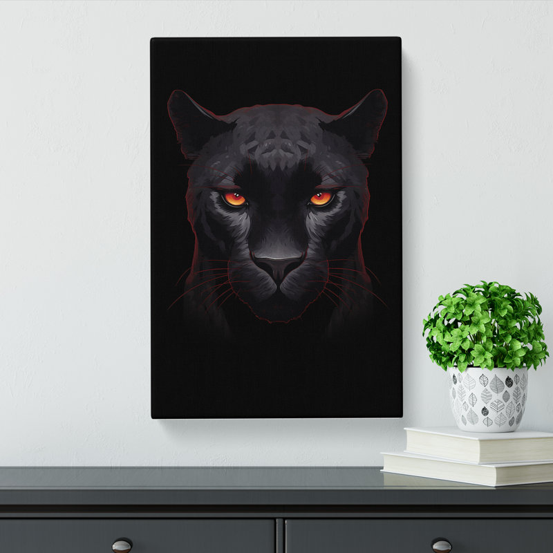 Panther Minimalism - Wrapped Canvas, 76cm H x 50cm W x 3cm D