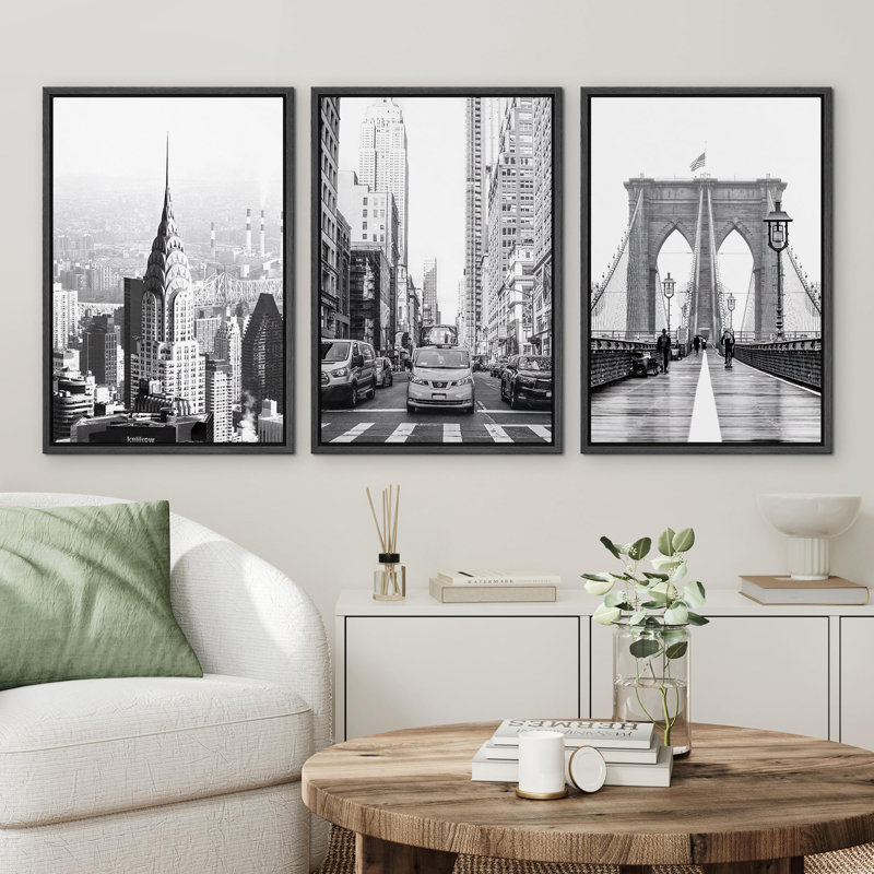NYC, New York, paysage urbain, architecture, photographie, réalisme, paysage, décor décoratif, Cadre flottant noir