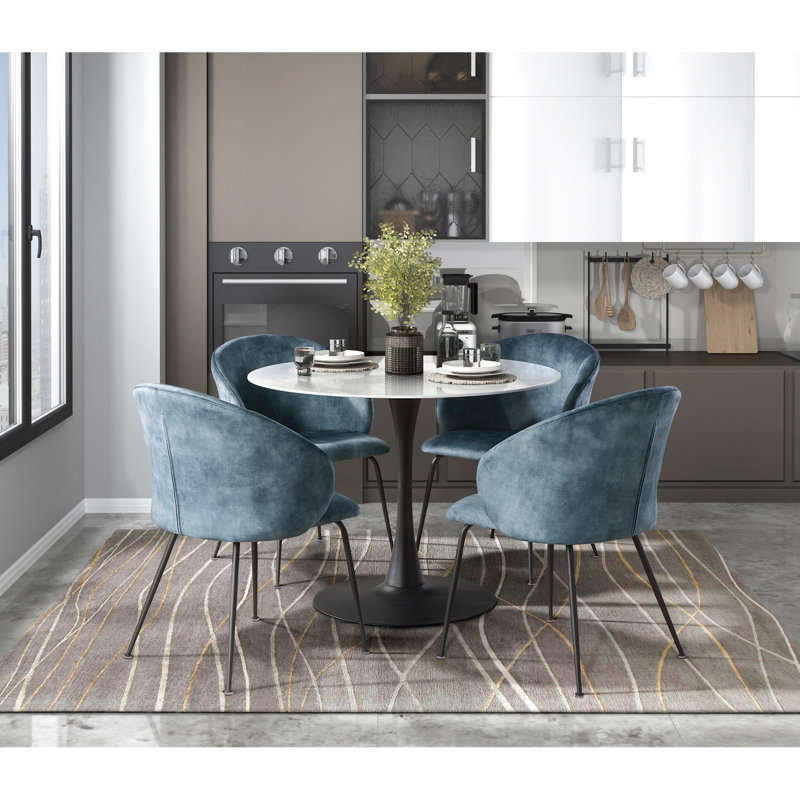 2 chaises d'appoint rembourrées en velours bleu sarcelle, pieds en métal noir, 2 chaises de style moderne avec 2 pièces, assemblage simple requis