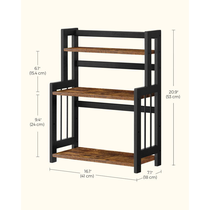 Freestanding Spice Rack, Black/Brown