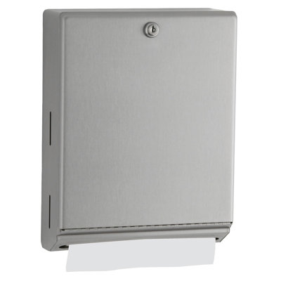 Distributeur de papier essuie-tout monté en surface - Distributeur de papier essuie-tout commercial en acier inoxydable avec serrure à culbuteur