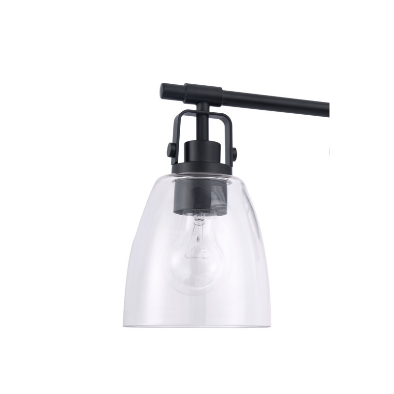 Éclairage pour salle de bain 3 lumières Afeni, Noir mat