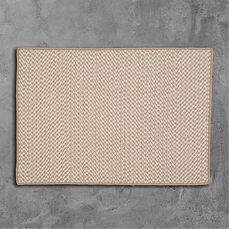 Ashvith Houndstooth Indoor/Outdoor Reversible Arae Rug - Cuban Sand, Square 4'