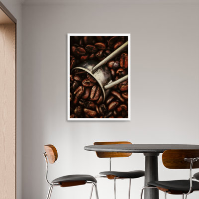 Z Studio Coffee Beans, affiche moderne, décoration de bar tendance, café, grains de café, peinture d'art, décoration murale, cuisine, esthétique 12 x 16 po, cadre blanc