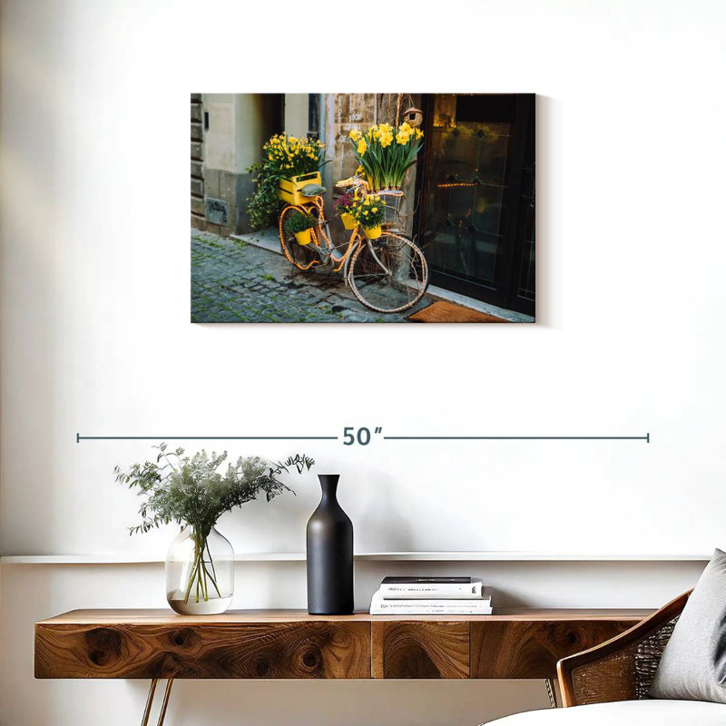 Vélo Mehar plein de fleurs, H 20 po x l 30 po
