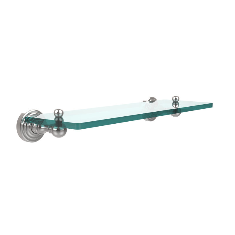 Beresford Bracket Shelf, 16", Polished Chrome