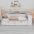 Wooden Daybed With Storage Shelves,Two Storage Drawers And Study Desk-1495720849