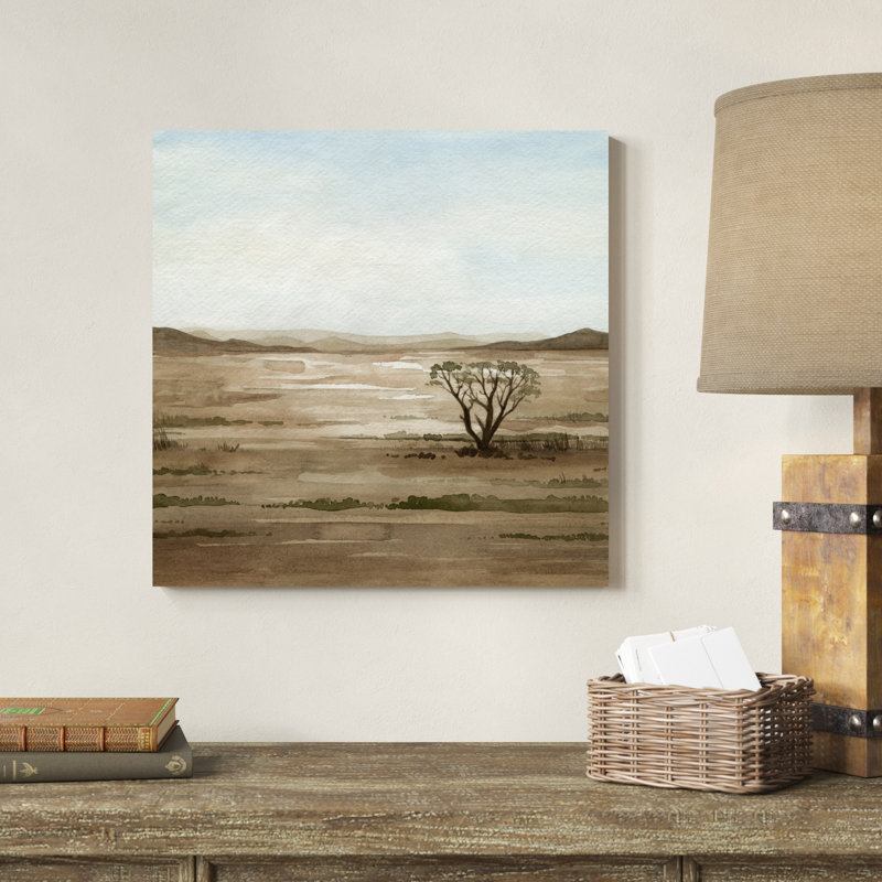 «Clear Savannah II» par Grace Popp - peinture sur toile tendue, H 20 po x l 20 po x P 1,25 po