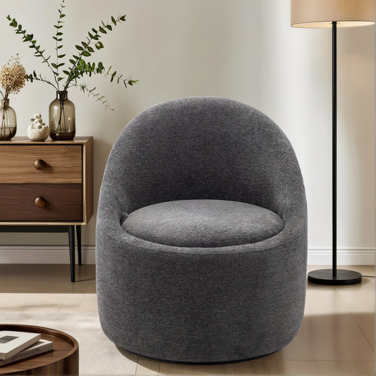 Lawandra Modern Upholstered Swivel Barrel Chair