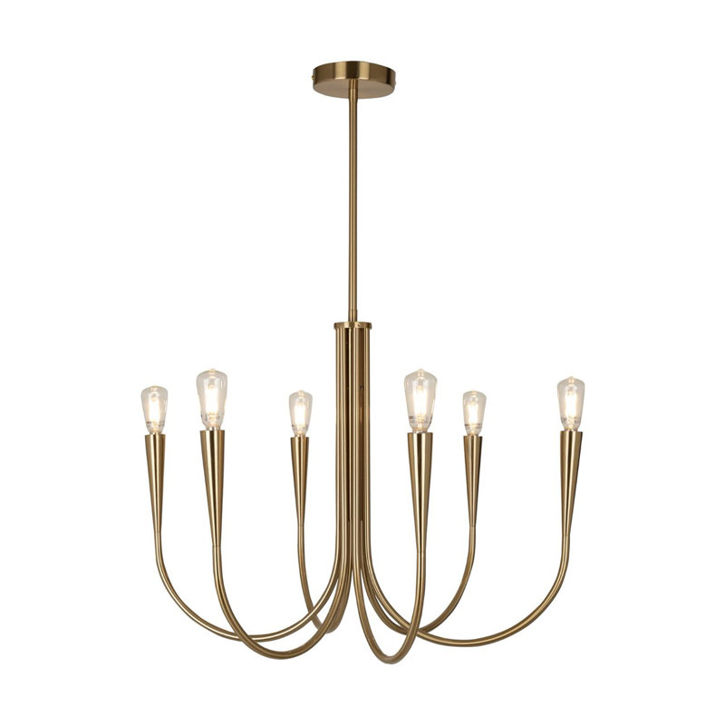Lustre à 6 lumières Featherstone - laiton