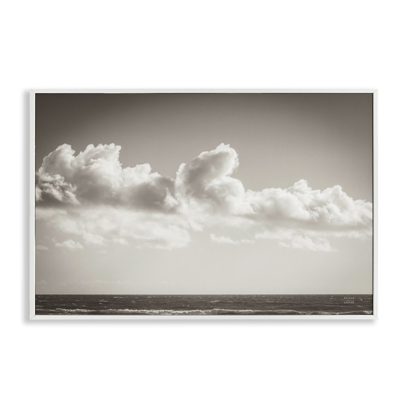  Nuage sur la plage de Venise, estampe numérique par Nathan Larson, H 20 po x l 30 po, Giclée encadrée blanc bord de mer