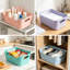 Paquet de 12 bacs de rangement en plastique de 4,5 L, paniers de rangement multi-usage pour le bureau de classe à la maison, contenants empilables pour armoire garde-manger, tablette, bleu pastel, vert, violet, rose sans couvercle