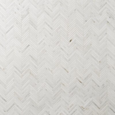 Marble Collection 0.5"" X 4"" Herringbone Natural Stone Mosaic Wall & Floor Tile -  Bond Tile, EXT3RD105898