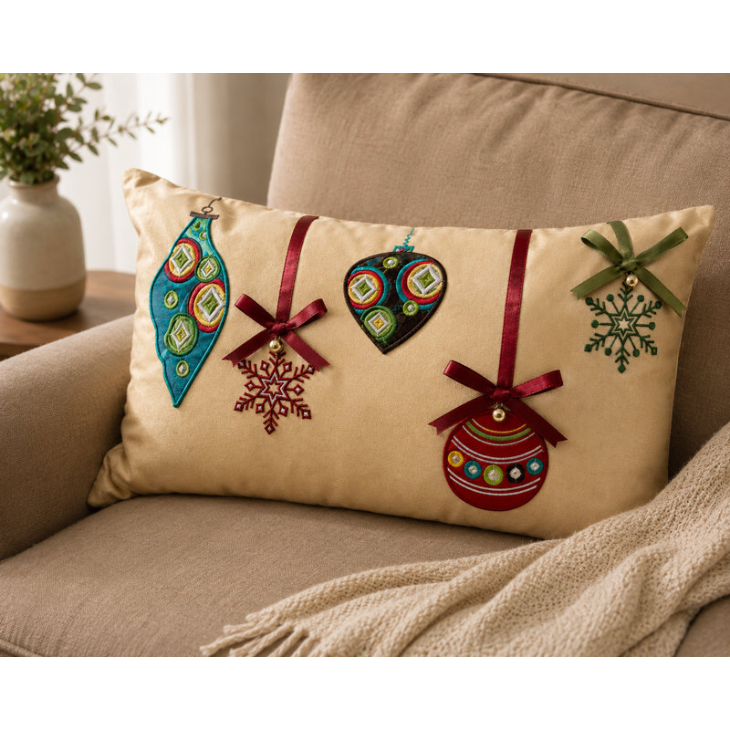Coussin lombaire Christmas Ribbon with Ornaments