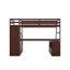 Lit mezzanine simple avec 7 tiroirs, 2 tablettes et bureau - Espresso-2007159932-2007159934