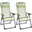 Ensemble de 2 chaises de patio pliantes, chaise longue d'extérieur avec dossier réglable-577141577