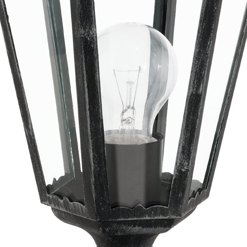 Deonte Pier Mount Light, Black / Patina Silver