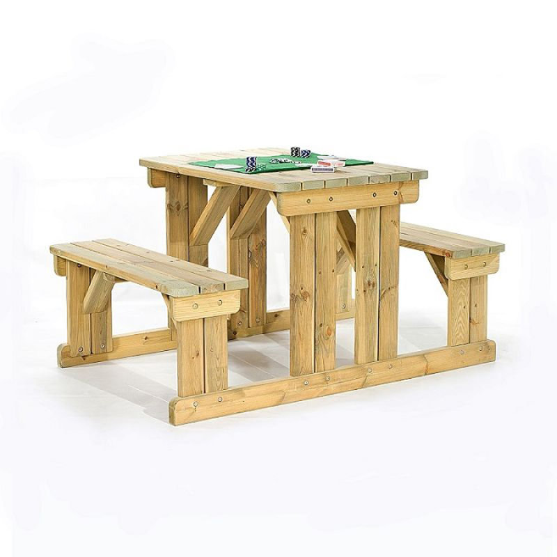 Melton Mowbray 2 - Person Wood Patio Dining Set with Rectangular Table, H 75 x W 159 x D 110cm, Natural