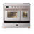 Majestic III Series 40 Inch Induction Range with 6 Induction Elements in Stainless Steel (Copper Trim)-124828930-124828933
