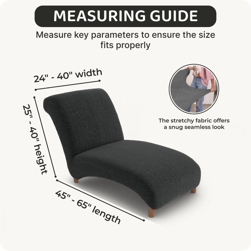 Housse extensible pour chaise longue sans accoudoirs - Facile à nettoyer et durable - Collection Comfort, Marron foncé